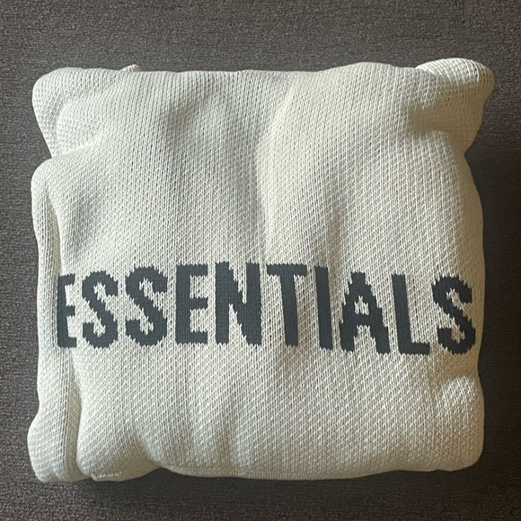 Fear of God Essentials Knit Hoodie 'Cream' - Picture 3 of 5